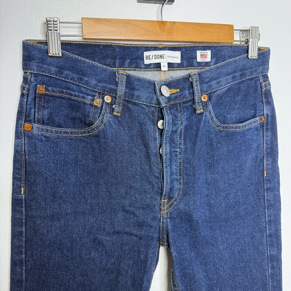 RE/DONE Originals Dark Wash “Straight Skinny” Jeans - Picture 4 of 7
